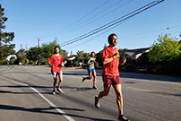 Hassler running his virtual marathon